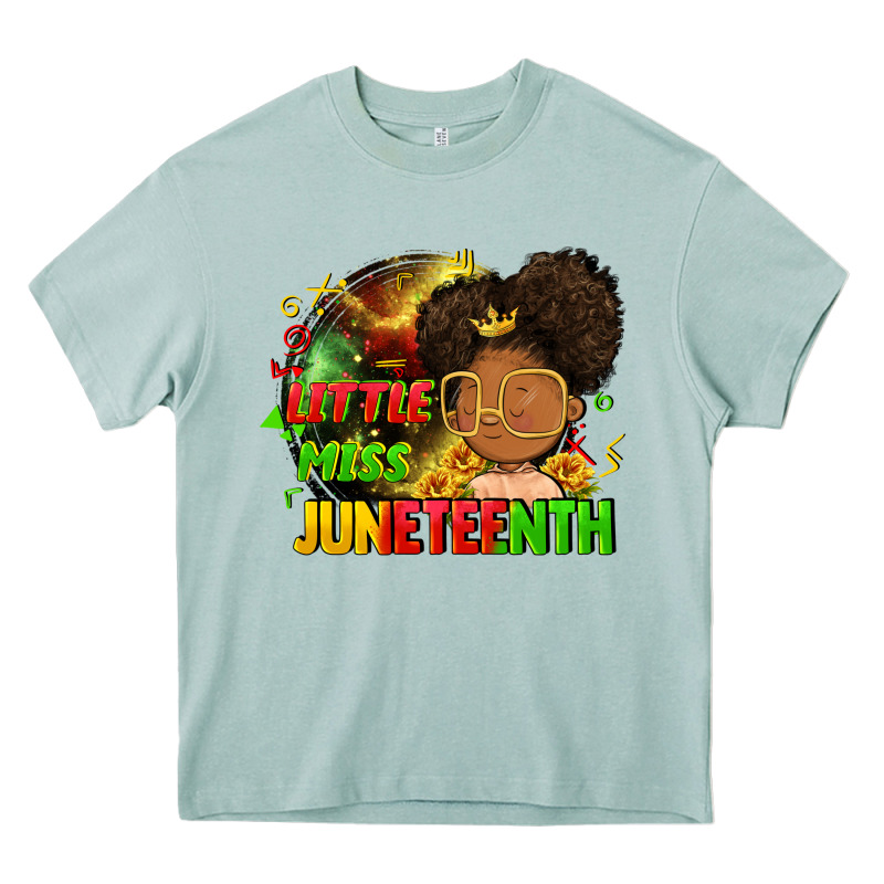 Little Miss Juneteenth Heavy Core Tee by FaDigitalArtStudio | Teevron