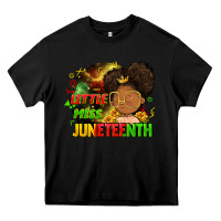 Black Little miss Juneteenth Heavy Core Tee - FaDigitalArtStudio