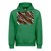 Emerald Tiger zebra background Urban Hoodie - RanaPortraitStore