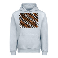 Heather Grey Tiger zebra background Urban Hoodie - RanaPortraitStore