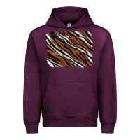 Mauve Wine Tiger zebra background Urban Hoodie - RanaPortraitStore