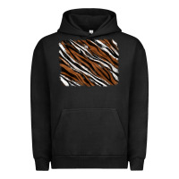 Pigment Black Tiger zebra background Urban Hoodie - RanaPortraitStore