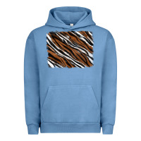 Pigment Pebble Blue Tiger zebra background Urban Hoodie - RanaPortraitStore