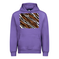 Tulip Tiger zebra background Urban Hoodie - RanaPortraitStore