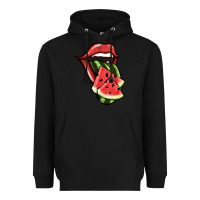Black Watermelon Tongue Heavyweight Hoodie - Jasminsmagicworld
