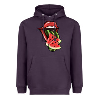 Plum Watermelon Tongue Heavyweight Hoodie - Jasminsmagicworld