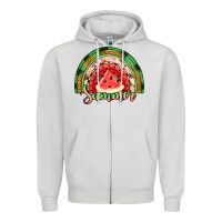 Dove Grey watermelon summer rainbow Zipper Hoodie - Jasminsmagicworld