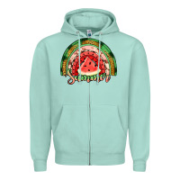 Seafoam watermelon summer rainbow Zipper Hoodie - Jasminsmagicworld