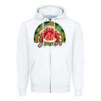 White watermelon summer rainbow Zipper Hoodie - Jasminsmagicworld