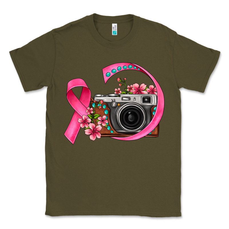 Floral Cancer Ribbon Vintage Camera Classic Tee by FaDigitalArtStudio | Teevron