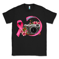Black floral cancer ribbon vintage camera Classic Tee - FaDigitalArtStudio