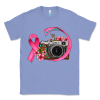 Colony Blue floral cancer ribbon vintage camera Classic Tee - FaDigitalArtStudio