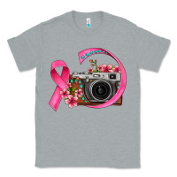 Heather Grey floral cancer ribbon vintage camera Classic Tee - FaDigitalArtStudio