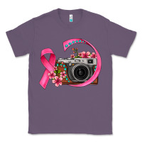 Lavender floral cancer ribbon vintage camera Classic Tee - FaDigitalArtStudio