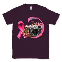Plum floral cancer ribbon vintage camera Classic Tee - FaDigitalArtStudio