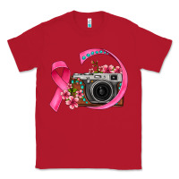 Red floral cancer ribbon vintage camera Classic Tee - FaDigitalArtStudio