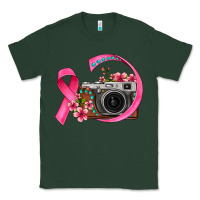 Sports Green floral cancer ribbon vintage camera Classic Tee - FaDigitalArtStudio