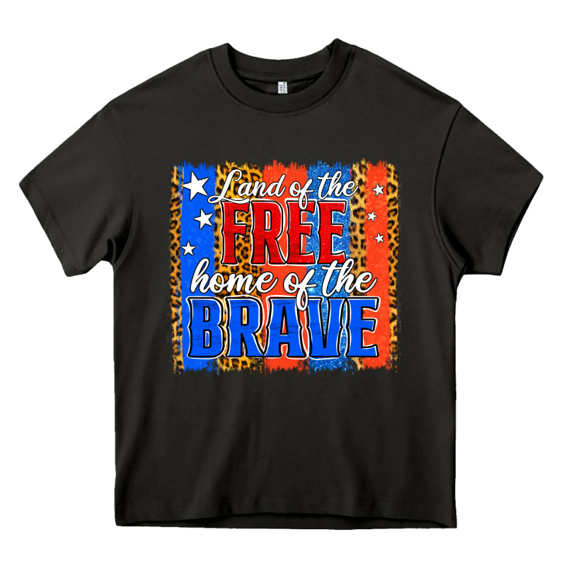 Land Of The Free 4th Of July Brushstroke Heavy Core Tee by Jasminsmagicworld | Teevron