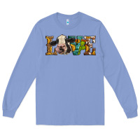 Colony Blue Western Love Holstein Cow Long Sleeve Tee - LillyAllenDesigns