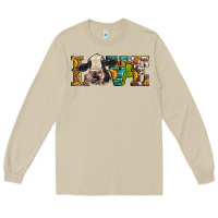 Mushroom Western Love Holstein Cow Long Sleeve Tee - LillyAllenDesigns
