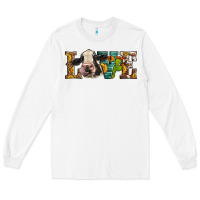 White Western Love Holstein Cow Long Sleeve Tee - LillyAllenDesigns