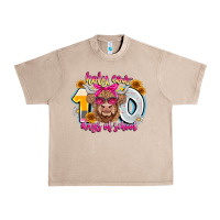 French Oak Holy Cow 100 Days Of School Urban Heavy Tee - CowhideDigitalArt