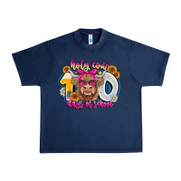 Navy Holy Cow 100 Days Of School Urban Heavy Tee - CowhideDigitalArt