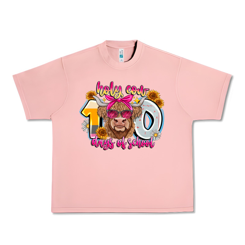 Holy Cow 100 Days Of School Urban Heavy Tee by CowhideDigitalArt | Teevron