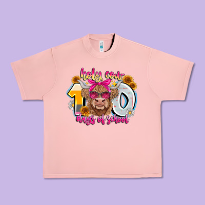Holy Cow 100 Days Of School Urban Heavy Tee Designed By Cowhidedigitalart