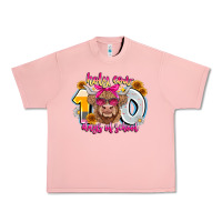 Salmon Holy Cow 100 Days Of School Urban Heavy Tee - CowhideDigitalArt