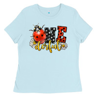 Baby Blue onederful wonderful ladybug Ladies Tee - LillyAllenDesigns