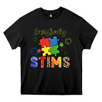 Black Everybody stims Heavy Core Tee - FaDigitalArtStudio
