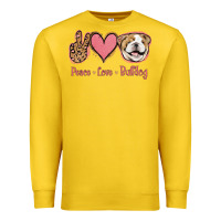 Lemon Peace Love Bulldog Premium Sweatshirt - Jasminsmagicworld