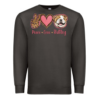 Smoke Peace Love Bulldog Premium Sweatshirt - Jasminsmagicworld