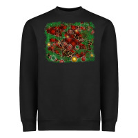 Black christmas background Heavyweight Sweatshirt - RanaPortraitStore