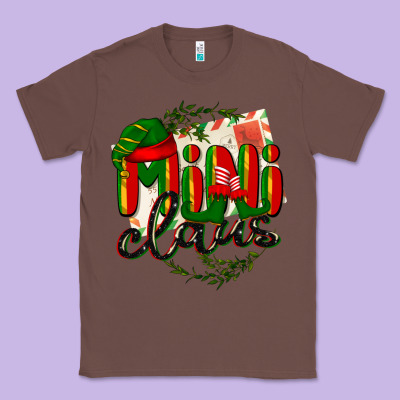 Mini Claus Christmas Classic Tee Designed By Barkaloodesign