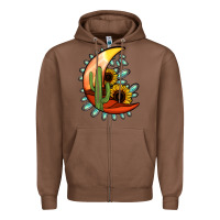 Chestnut turquoise desert moon Zipper Hoodie - Jasminsmagicworld