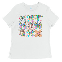White easter bow Ladies Tee - CowhideDigitalArt