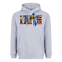 Heather Grey American Flag Faith Heavyweight Hoodie - Jasminsmagicworld