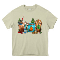 Mossy Camping Coffee Cups Heavy Core Tee - FaDigitalArtStudio