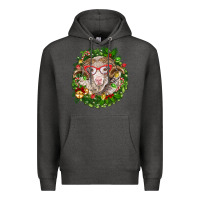 Charcoal Heather Christmas merino Premium Hoodie - BarkalooDesign