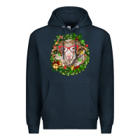 Navy Christmas merino Premium Hoodie - BarkalooDesign