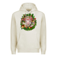 Oatmeal Heather Christmas merino Premium Hoodie - BarkalooDesign