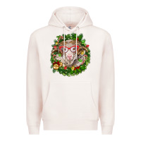 Pale Pink Christmas merino Premium Hoodie - BarkalooDesign