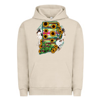 Pigment French Oak Rhode island State aMp Urban Hoodie - RanaPortraitStore