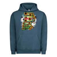Pigment Midnight Navy Rhode island State aMp Urban Hoodie - RanaPortraitStore