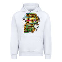 White Rhode island State aMp Urban Hoodie - RanaPortraitStore