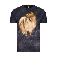 Cloud Black Pomeranian Dog Illustrations Vintage Tee - LillyAllenDesigns