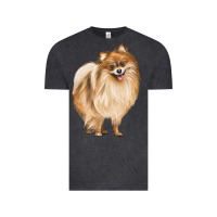 Vintage Black Pomeranian Dog Illustrations Vintage Tee - LillyAllenDesigns