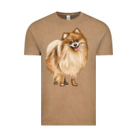 Vintage Coffee Pomeranian Dog Illustrations Vintage Tee - LillyAllenDesigns